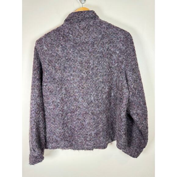 VTG Women’s Mohair Blend Cardigan Sweater M Knit Collar Made in USA - Picture 6 of 8